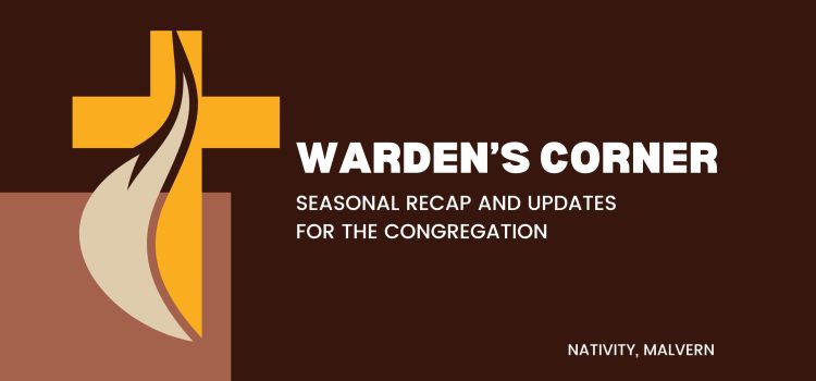 Warden's corner blog banner with orange cross