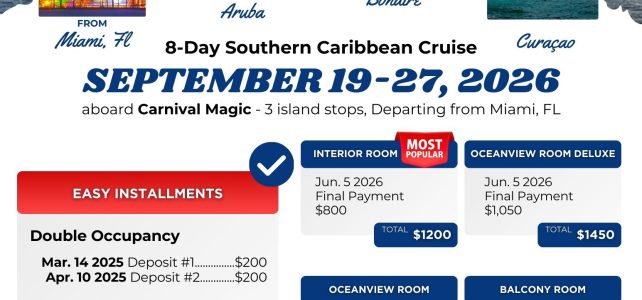 flyer 8 day southern Caribbean cruise sept 19-27