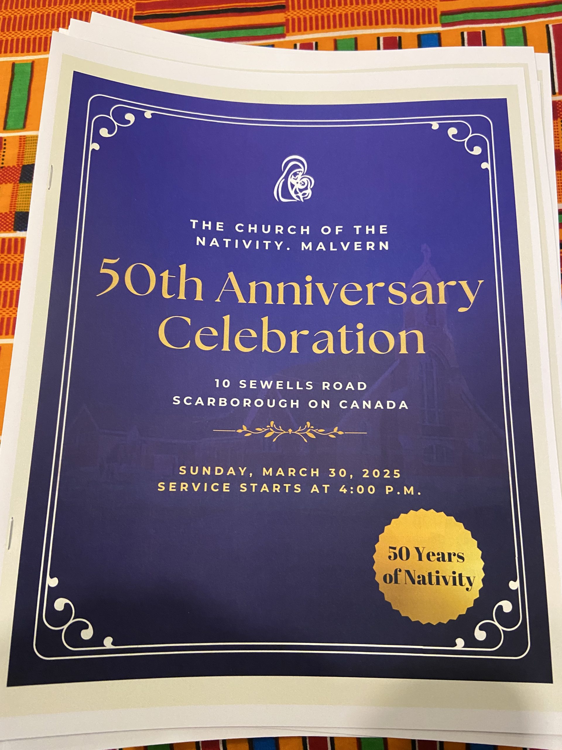 50Anniverary_Bulletin kente